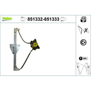 Valeo Electric Window Regulator Lifter Left Rear 851332