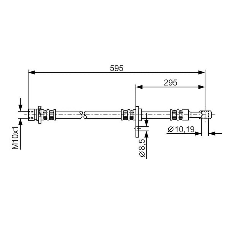 Bosch Brake Hydraulic Hose Line Front Right fits Honda Cr-V 2001-2007 2.0 2.2