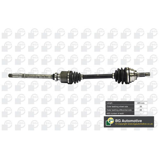 BGA CV Drive Shaft Driveshaft Front Right fits Citroën Berlingo First 1996-2011
