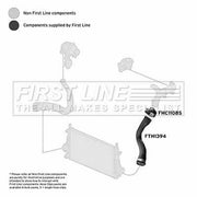 First Line Intercooler Turbo Charge Air Hose fits Chevrolet Malibu 2012 on 2.0