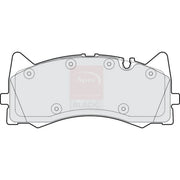 Apec Black Front Brake Pad Set fits Mercedes-Benz AMG GT 2017-2021 190.377