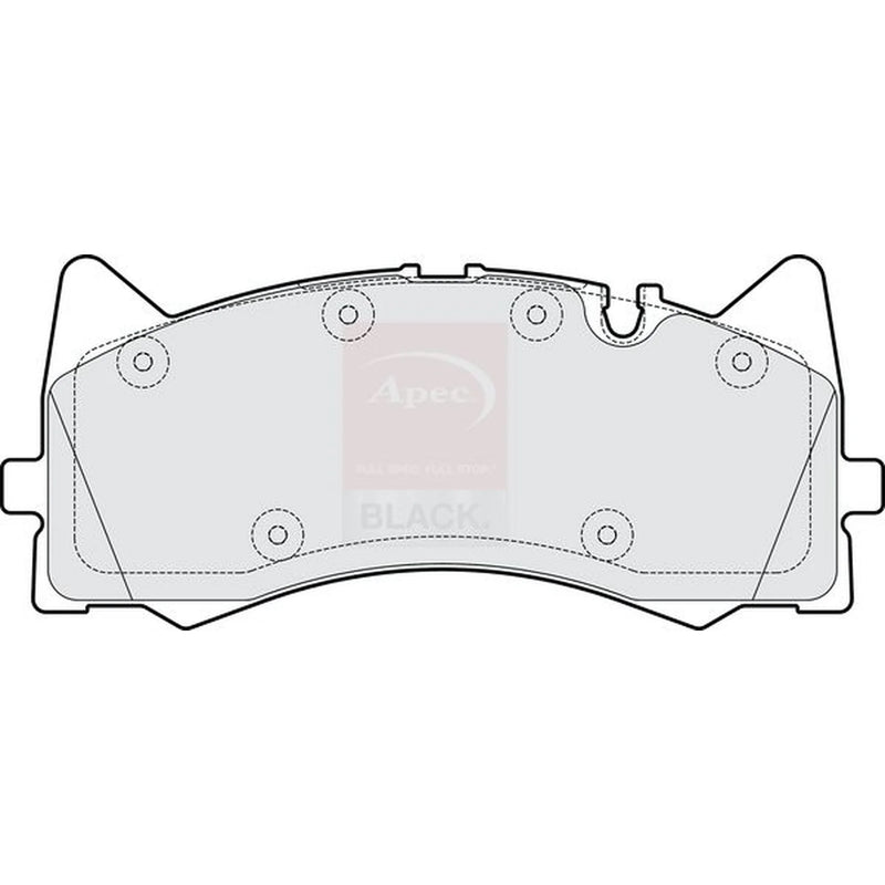 Apec Black Front Brake Pad Set fits Mercedes-Benz AMG GT 2017-2021 190.377