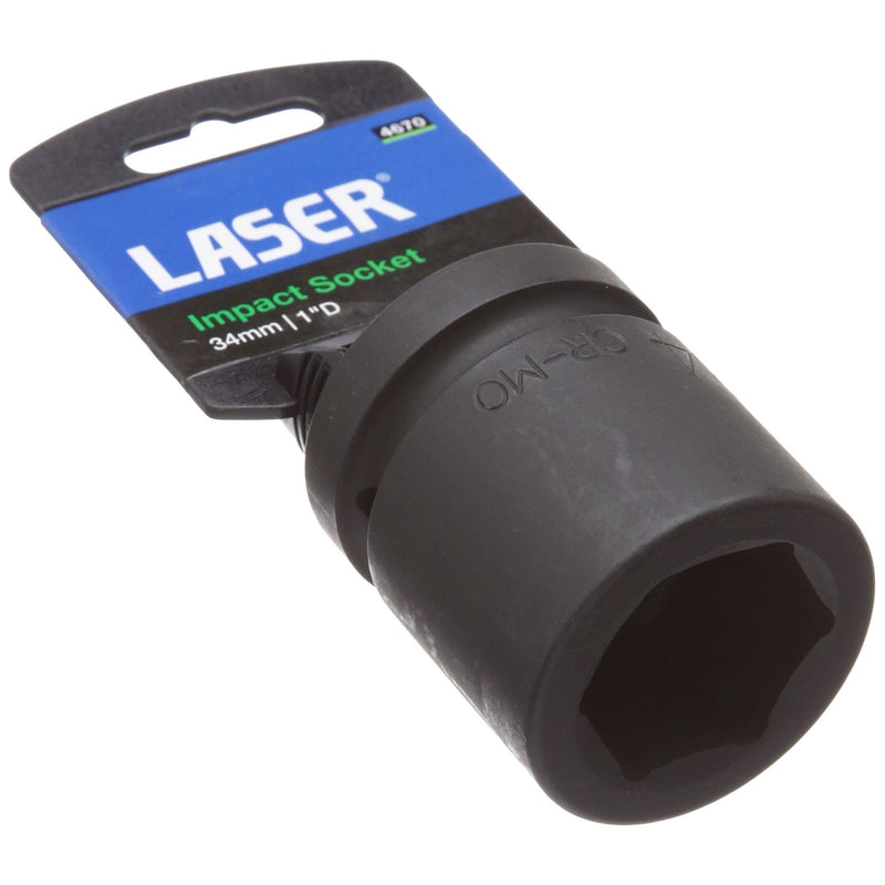 Laser Impact Socket 1"D 34mm 4670 Laser - Dynamic Drive