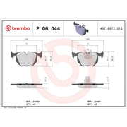 Brembo Rear Brake Solid Discs & Pads fits Land Rover Range Rover 2002-2012