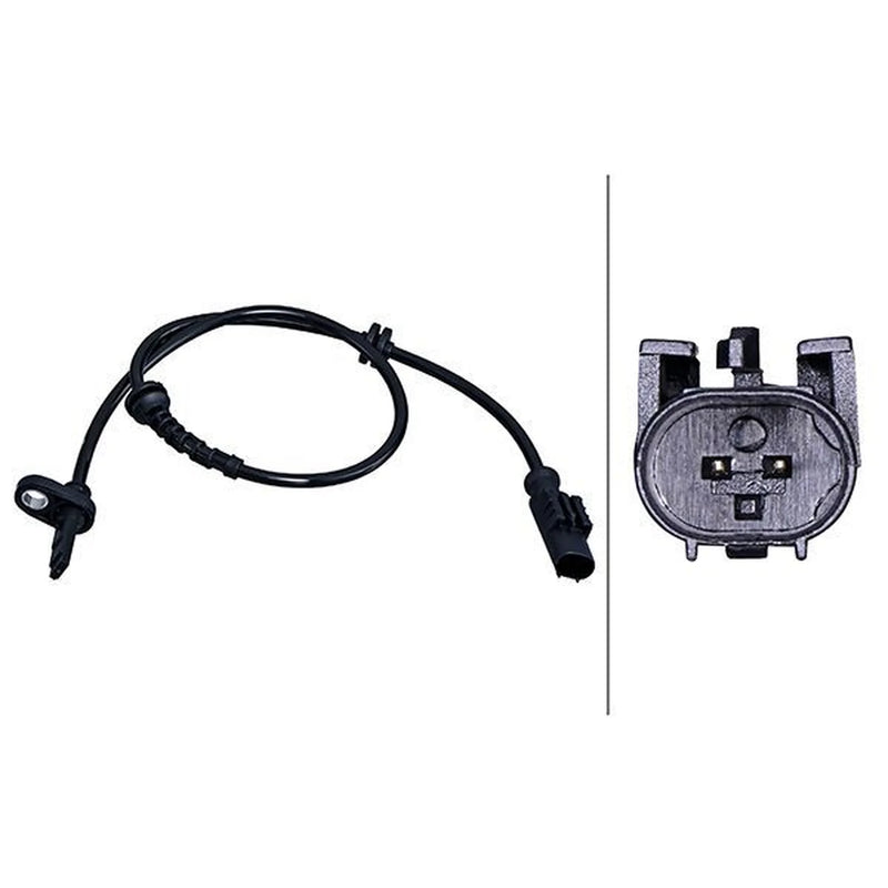 Hella ABS Wheel Speed Sensor Rear fits Fiat Grande Punto 2005-2015 1.2 1.3 1.4