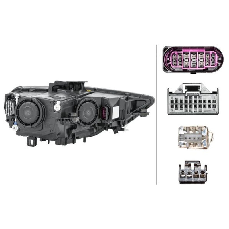 Hella Headlight Headlamp PSY24W Left fits Audi A3 2012-2020 1.2 1.4 1.6 1.8 2.0