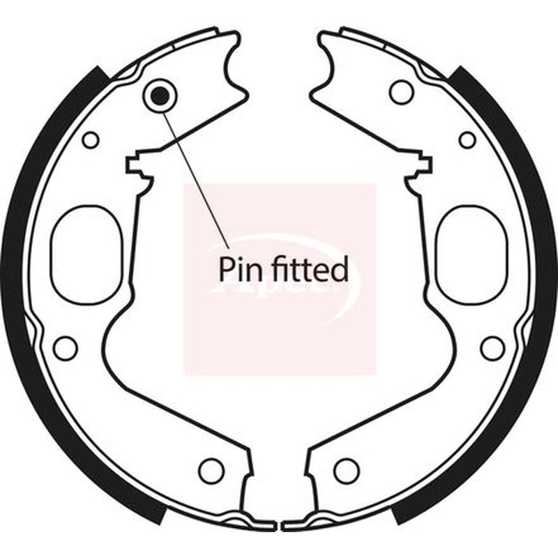 Apec Parking Brake Shoe Set fits Mitsubishi Shogun Sport I 1996-2003 2.5 3.0