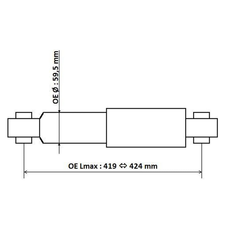 KYB Shock Absorber Damper Strut Rear fits Citroën Relay III 2006-2023