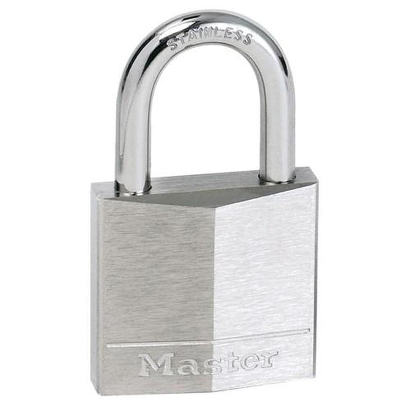 Masterlock Padlock Nickel Brass 40mm SS Shackle Masterlock - Dynamic Drive