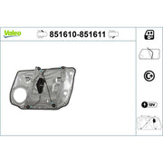 Valeo Electric Window Regulator Lifter Left Front 851610