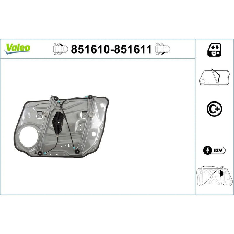 Valeo Electric Window Regulator Lifter Left Front 851610