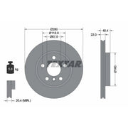 Textar 2 x Vented Front Brake Discs 92279203-x2