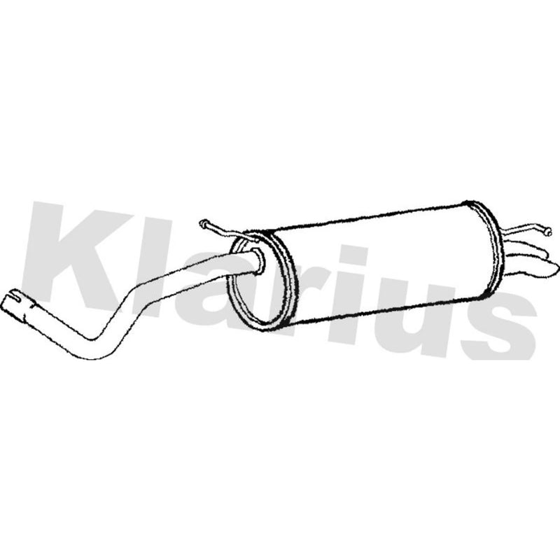 Klarius Box With Tail Pipe Rear fits Seat Ibiza 2002-2009 1.4