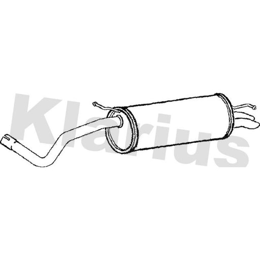 Klarius Box With Tail Pipe Rear fits Seat Ibiza 2002-2009 1.4