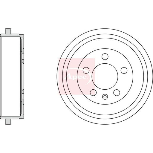 Apec Brake Drum Assembly Rear fits Ford Puma 2019-2020 1.0 1.5