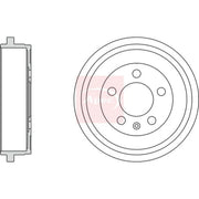 Apec Brake Drum Assembly Rear DRM9936