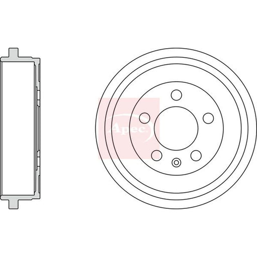 Apec Brake Drum Assembly Rear DRM9936