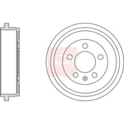 Apec 2 x Brake Drums fits Skoda Rapid Spaceback 2012-2019 1.0 1.2 1.4 1.6