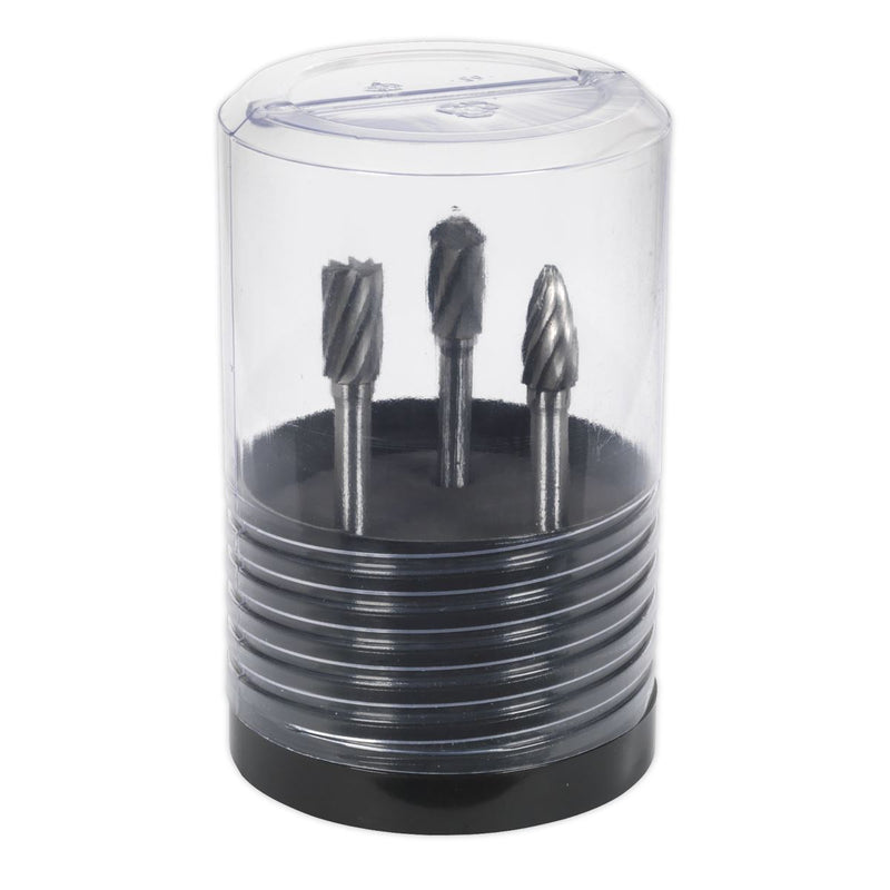 Sealey Tungsten Carbide Rotary Burr Set 3pc Ripper/Coarse SDBCK3 Sealey - Dynamic Drive