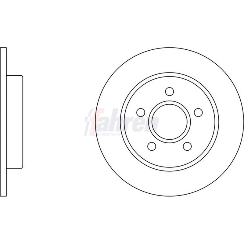 Fahren 2 x Solid Rear Brake Discs FBD6119-x2