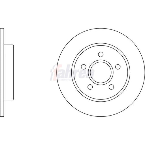 Fahren 2 x Solid Rear Brake Discs FBD6119-x2