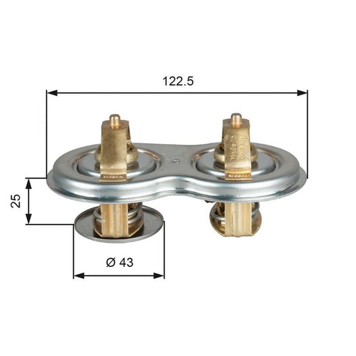 Gates Thermostat,Coolant outer TH52180/87G1