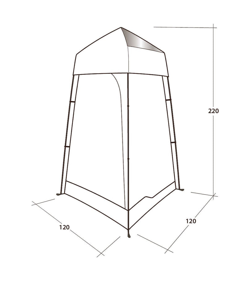 Outwell Seahaven Comfort Station Single Shelter Grey Toilet Outwell - Dynamic Drive