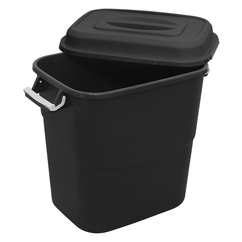 Sealey Refuse/Storage Bin 75L Black BM75 Sealey - Dynamic Drive