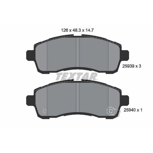 Textar Front Brake Pad Set 2593901