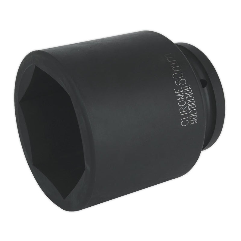 Sealey Impact Socket 80mm Deep 1"Sq Drive IS180D Sealey - Dynamic Drive