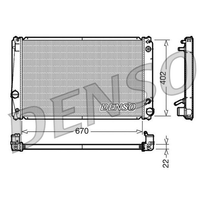 Denso Engine Radiator fits Toyota Rav 4 III 2005-2013 2.4