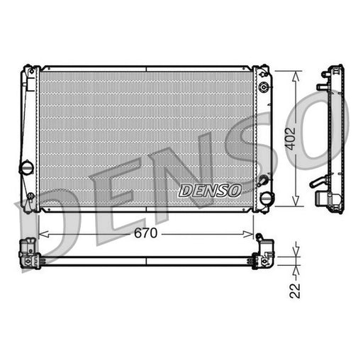Denso Engine Radiator fits Toyota Rav 4 III 2005-2013 2.4