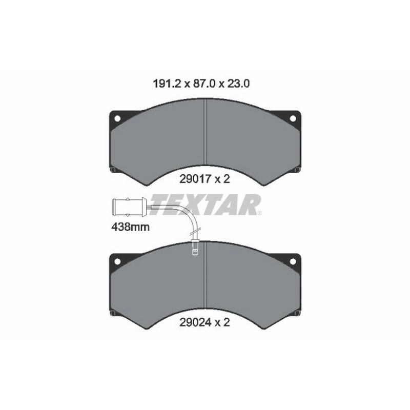 Textar Front Brake Pad Set 2901704