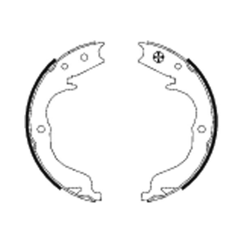 Mintex Parking Brake Shoe Set fits Citroën C-Crosser 2007-2012 2.2 2.4