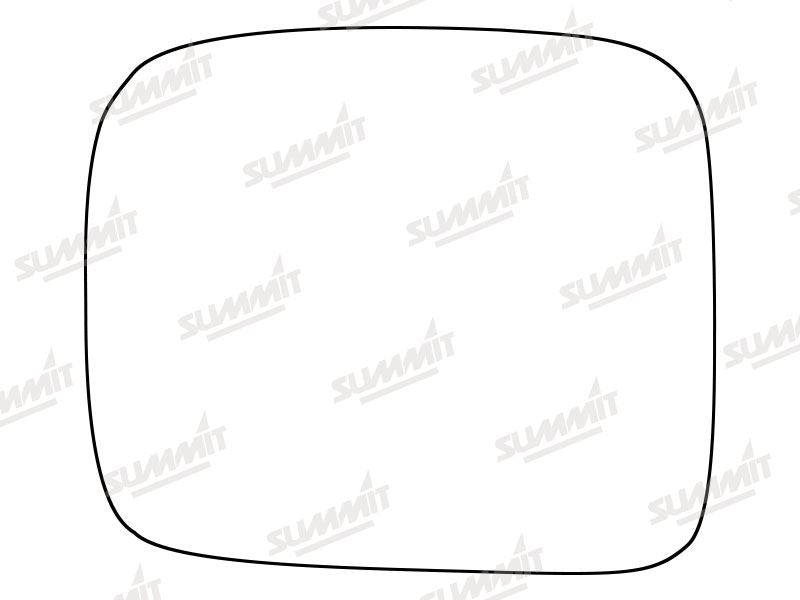 Summit Stick-On Standard Mirror Glass fits Isuzu Trooper 92 to 05 LHS Summit - Bars 4 Cars