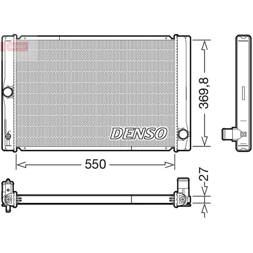 Denso Engine Radiator fits Toyota Auris 2007-2018 1.4