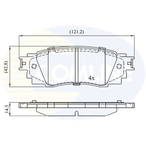 Comline 4 x Rear Brake Pad Set fits Lexus Es 2018 on