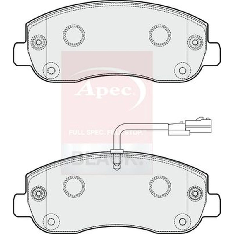 Apec Black Front Brake Pad Set fits Ineos Grenadier Closed Off-Road 2022 on 3.0