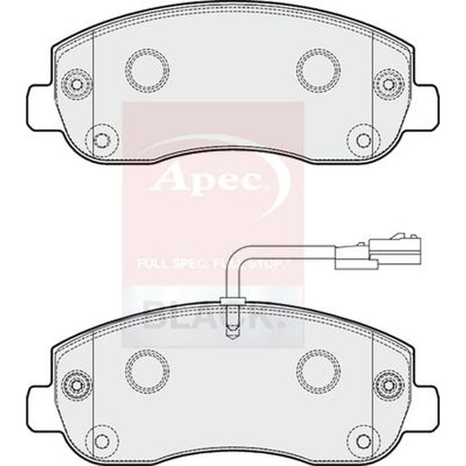 Apec Black Front Brake Pad Set fits Ineos Grenadier Closed Off-Road 2022 on 3.0