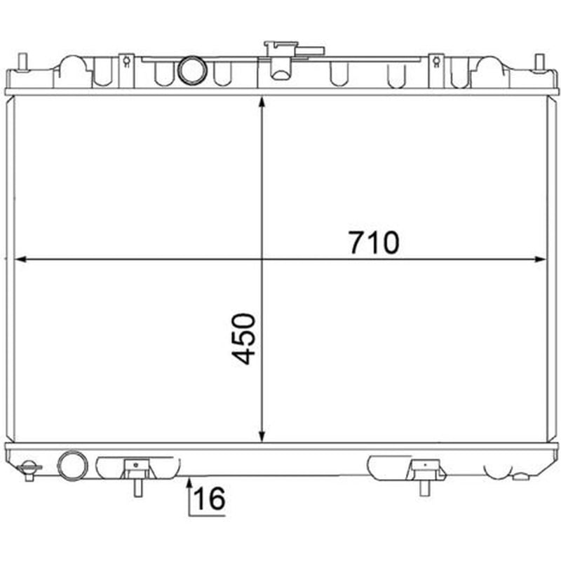 Mahle Engine Radiator fits Nissan X-Trail I 2001-2013 2.0 2.5