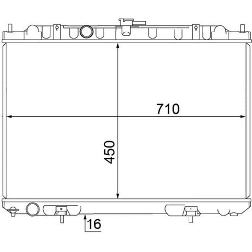 Mahle Engine Radiator fits Nissan X-Trail I 2001-2013 2.0 2.5