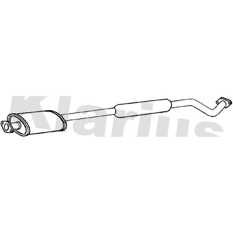 Klarius Box With Centre Pipe Centre fits Subaru Legacy 1998-2003 2.0 2.5