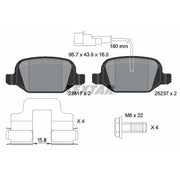 Textar Rear Brake Pad Set 2351705