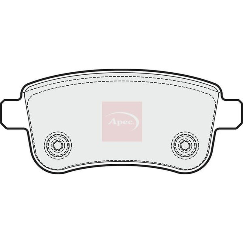 Apec Rear Brake Pad Set fits Renault Fluence 2010 on 1.5 1.6 2.0