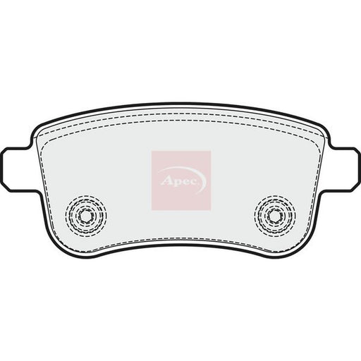 Apec Rear Brake Pad Set fits Renault Fluence 2010 on 1.5 1.6 2.0
