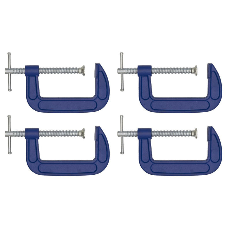 Sealey G-Clamp 100mm Pack of 4 AK60044 Sealey - Dynamic Drive