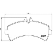 Brembo 4 x Rear Brake Pad Set fits Mercedes-Benz Sprinter 4,6-T 2006-2018