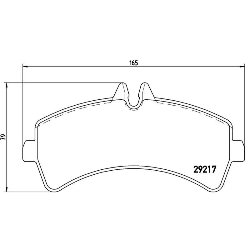 Brembo 4 x Rear Brake Pad Set fits Mercedes-Benz Sprinter 4,6-T 2006-2018