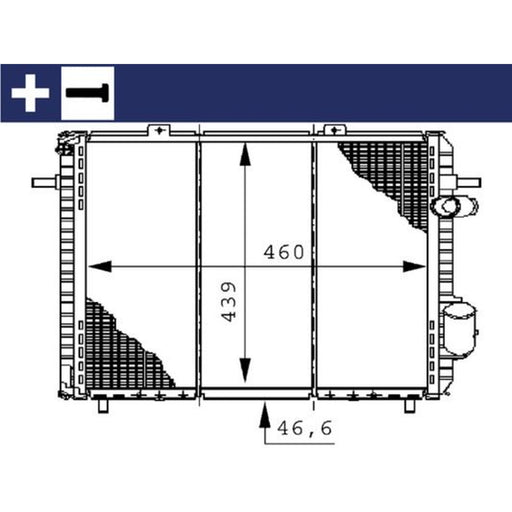 Mahle Engine Radiator fits Renault Extra 1991-1998 1.6 1.9