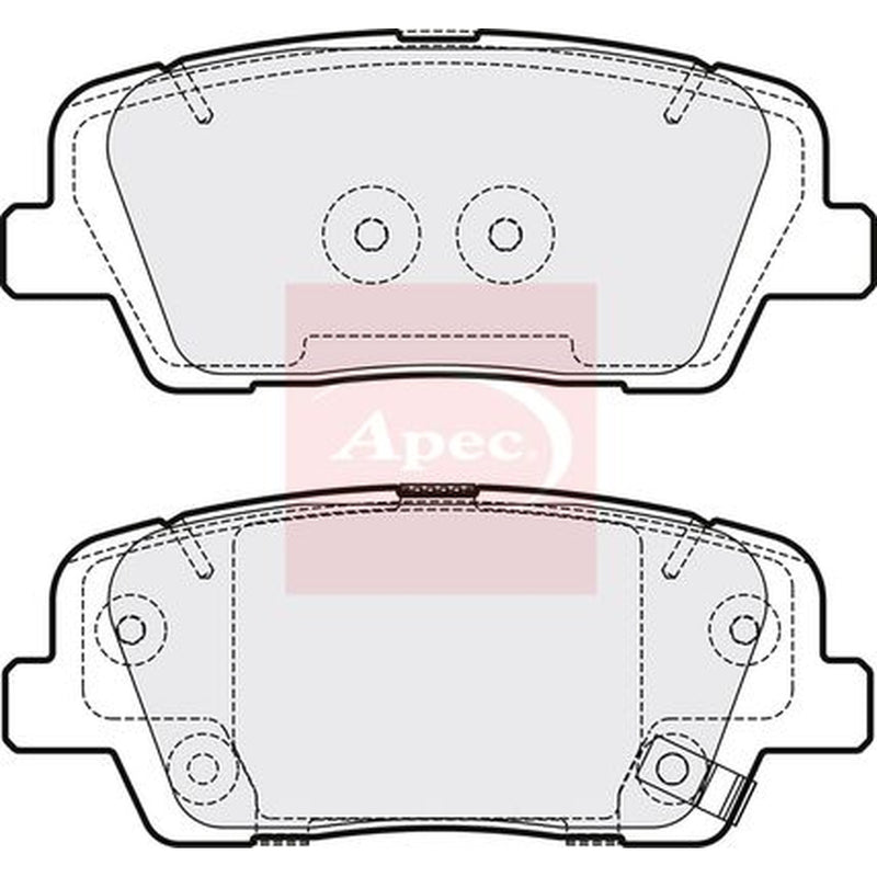 Apec Rear Brake Solid Discs & Pads fits Kia Stinger 2017-2023 2.2